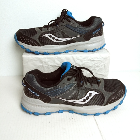 Saucony Grid Raptor TR 2 Running Sneaker Shoes Cha/Blu Men's Size 11.5" Outdoor - Picture 1 of 16